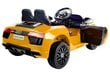 Elektrinis sportinis automobilis vaikams Audi R8 Spyder, geltonas kaina ir informacija | Elektromobiliai vaikams | pigu.lt