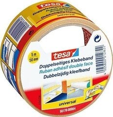 Adhesive tape Tesa, 50mmx5m, two way 1114-211 цена и информация | Канцелярские товары | pigu.lt