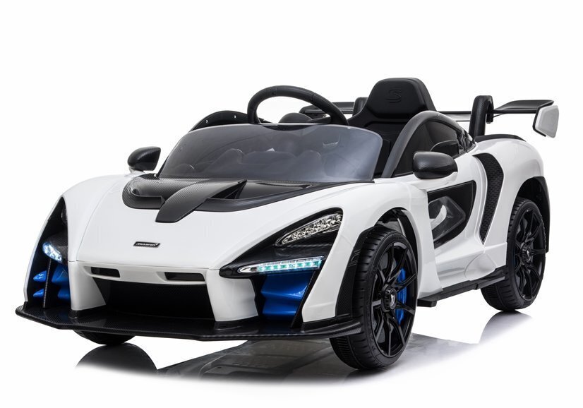 Vienvietis elektromobilis McLaren Senna, baltas kaina ir informacija | Elektromobiliai vaikams | pigu.lt