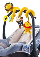 Pakabinama spiralė su žaisliukais - lavinamasis žaislas, Liūtukas kaina ir informacija | Žaislai kūdikiams | pigu.lt