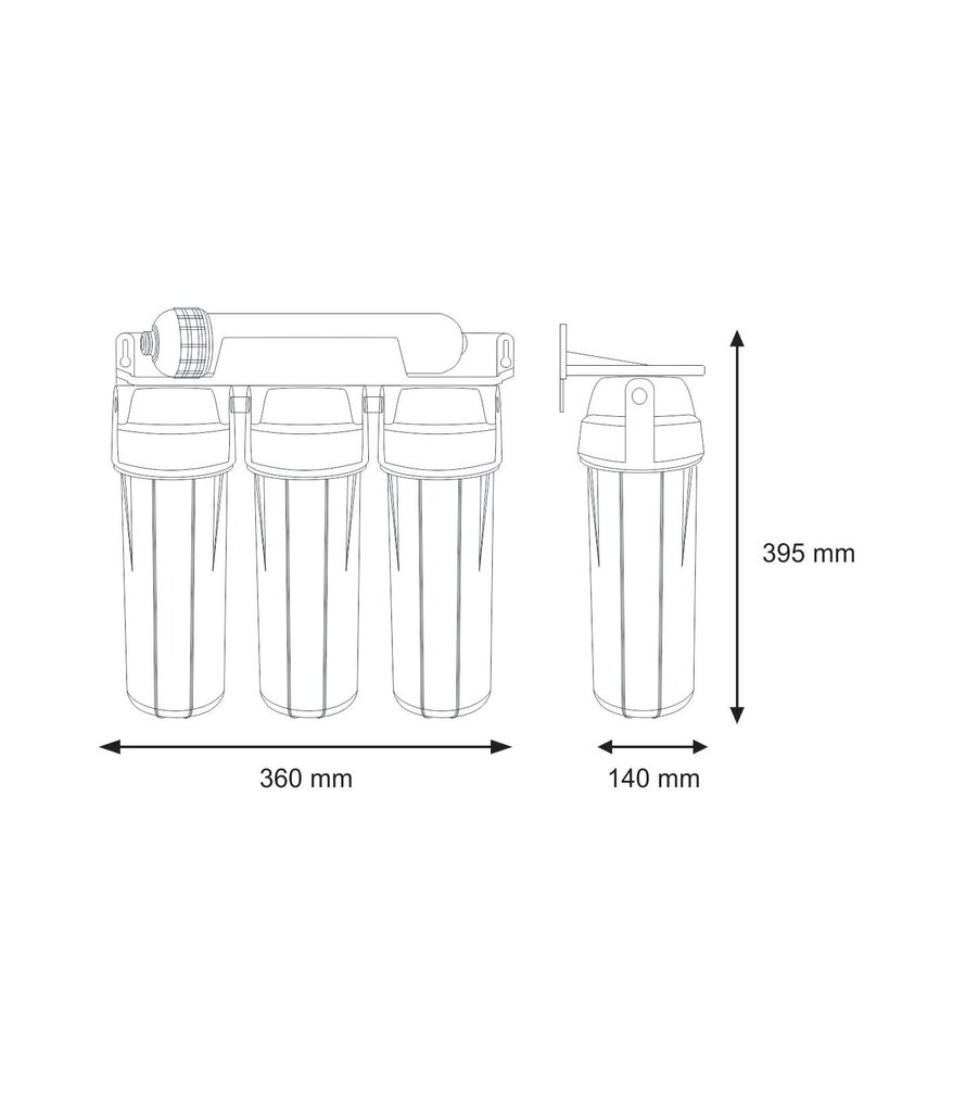 Filtras Aquafilter FP3-HJ-K1 kaina ir informacija | Vandens filtrai, valymo įrenginiai | pigu.lt