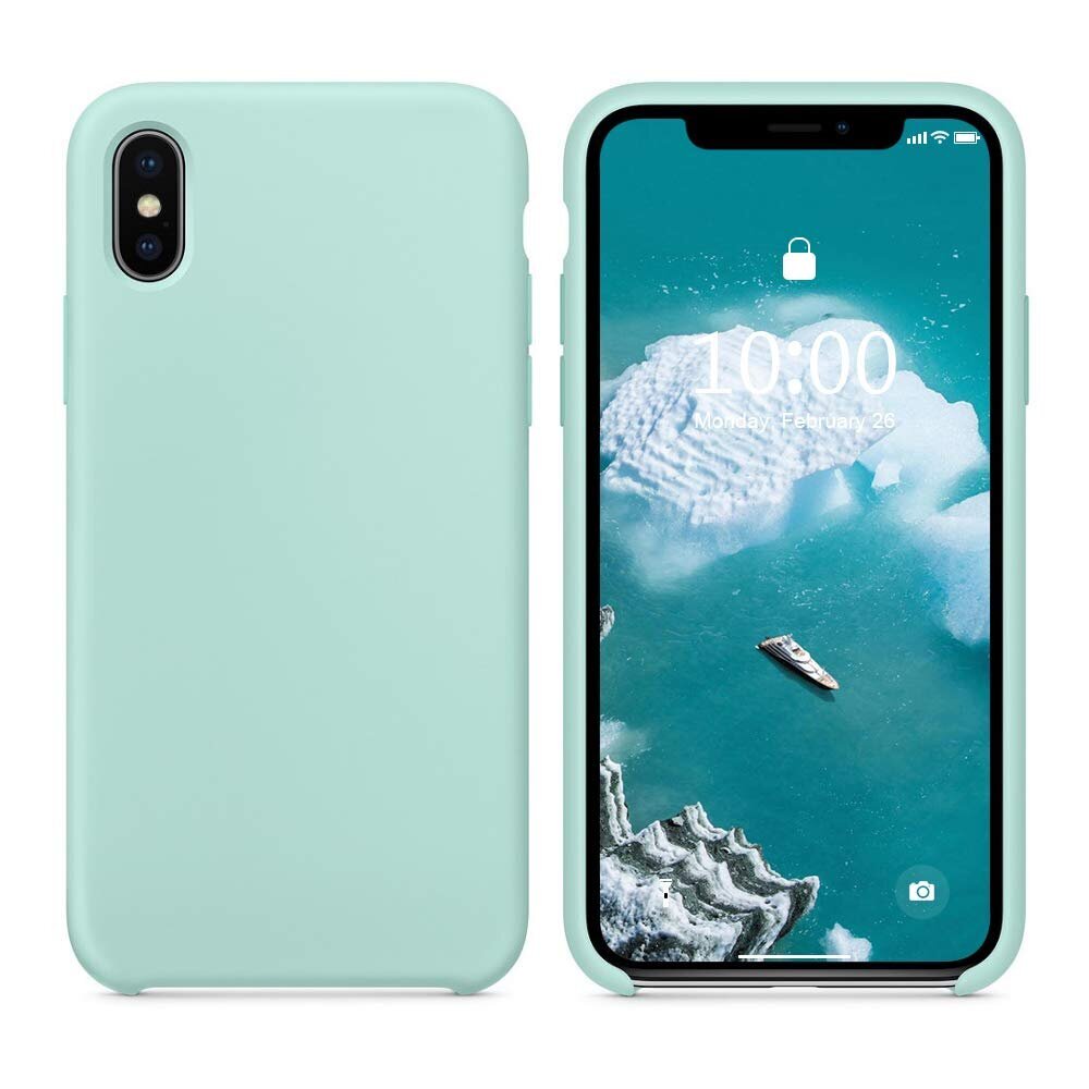 Чехол Liquid Silicone 1.5mm Apple iPhone 13 цвет мяты цена | pigu.lt