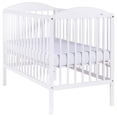 Kūdikio lovytė Drewex Kuba II, 60x120cm, balta kaina ir informacija | Kūdikių lovytės | pigu.lt