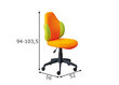Biuro kėdė Jessi, oranžinė/žalia kaina ir informacija | Biuro kėdės | pigu.lt
