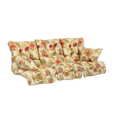 Подушки для качелей ROMA 56x108см/3штб цветы на бежевом фоне цена и информация | Подушки, наволочки, чехлы | pigu.lt