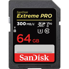 SanDisk Extreme Pro SDXC 64gb UHS-I kaina ir informacija | Atminties kortelės fotoaparatams, kameroms | pigu.lt