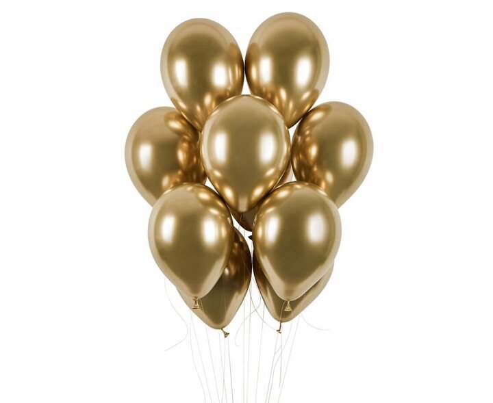 Foliniai auksiniai balionai, 50 vnt. цена и информация | Dekoracijos šventėms | pigu.lt