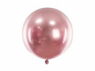 Blizgus apvalus balionas 60 cm, rožinis, 1 vnt. kaina ir informacija | Balionai | pigu.lt