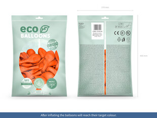 Воздушные шары пастельные Eco 30 см, оранжевые, 100 шт. цена и информация | Шарики | pigu.lt
