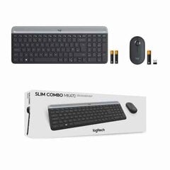 Клавиатура и мышь Logitech 920-009198, черные цена и информация | Клавиатуры | pigu.lt