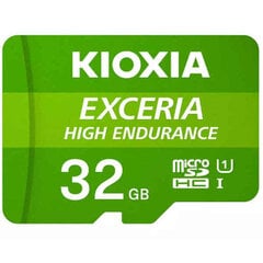 Kioxia Exceria High Endurance 10 Mikro SD su adapteriu kaina ir informacija | Atminties kortelės fotoaparatams, kameroms | pigu.lt