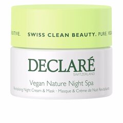 Увлажняющий ревитализирующий крем-маска Vegan Nature Night Spa Declaré (50 млl) цена и информация | Кремы для лица | pigu.lt