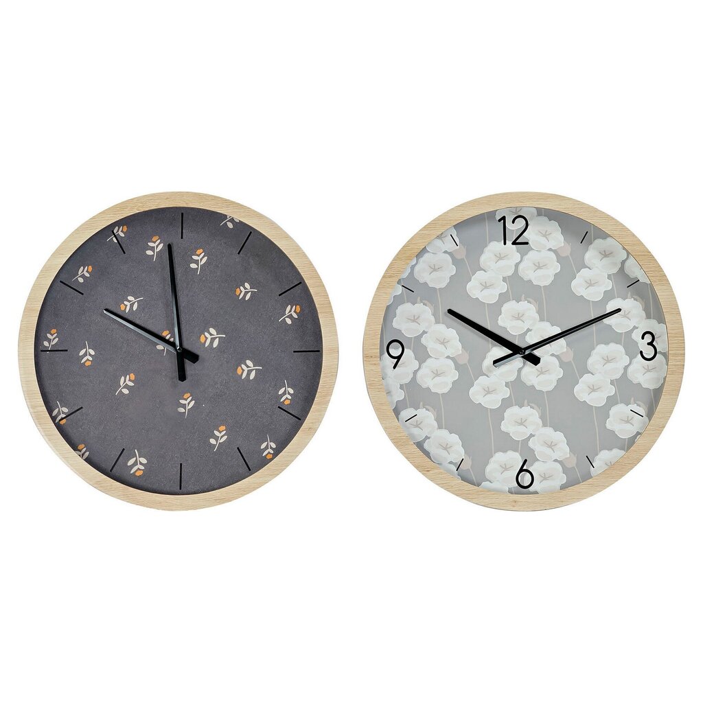Sieninis laikrodis Gėlės Stiklas цена и информация | Laikrodžiai | pigu.lt