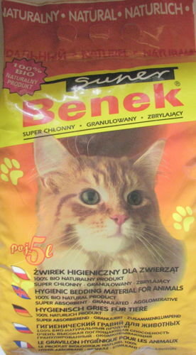 Bentonitinis kačių kraikas Super Benek Natūralus 5 L kaina ir informacija | Kraikas katėms | pigu.lt