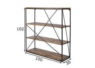 Полка, коричневый/черный цена и информация | Полки | pigu.lt