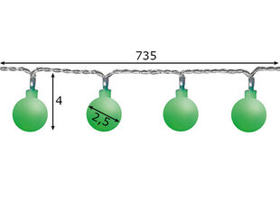 LED girlianda, žalia kaina ir informacija | Girliandos | pigu.lt