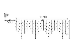 Гирлянда «Сосульки», 480 LED цена и информация | Гирлянды | pigu.lt