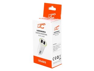 LTC 2 x USB, автомобильное зарядное устройство, 12-24 В, 5 В | 2,1 А, белый. цена и информация | Автомобильные электропринадлежности 12V | pigu.lt