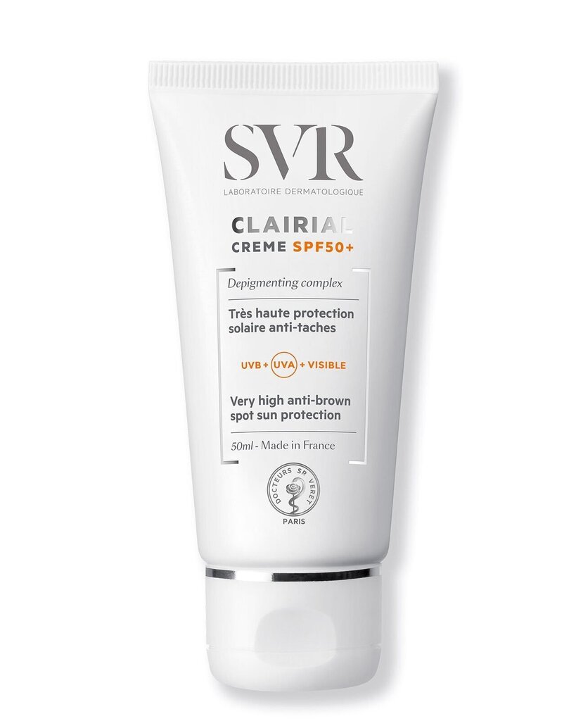 Depigmentacinis veido kremas SVR Clairial SPF50+, 50 ml kaina ir informacija | Veido kremai | pigu.lt