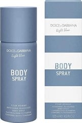 Dolce & Gabbana Light Blue спрей для тела для мужчин 125 мл цена и информация | Мужская парфюмированная косметика | pigu.lt