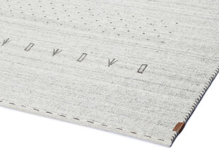 Шерстяной ковёр ручной работы Narma Tornio, натуральный, тёмно-серый, 160 x 230 см цена и информация | Ковры | pigu.lt