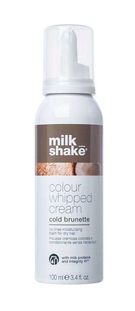 Nenuplaunamos plaukų putos Milk Shake Colour Whipped Cream Cold Brunette, 100 ml kaina ir informacija | Plaukų dažai | pigu.lt