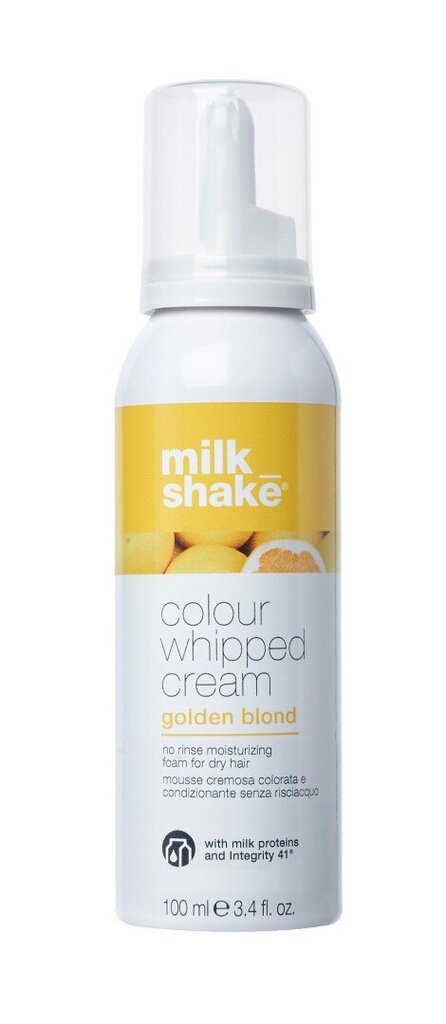 Nenuplaunamos plaukų putos Milk Shake Colour Whipped Cream Golden Blonde, 100 ml kaina ir informacija | Plaukų dažai | pigu.lt