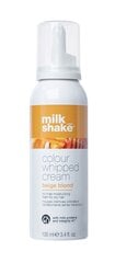 Nenuplaunamos dažomosios plaukų putos Milkshake Colour Whipped Cream 100 ml, Beige Blonde kaina ir informacija | Plaukų dažai | pigu.lt