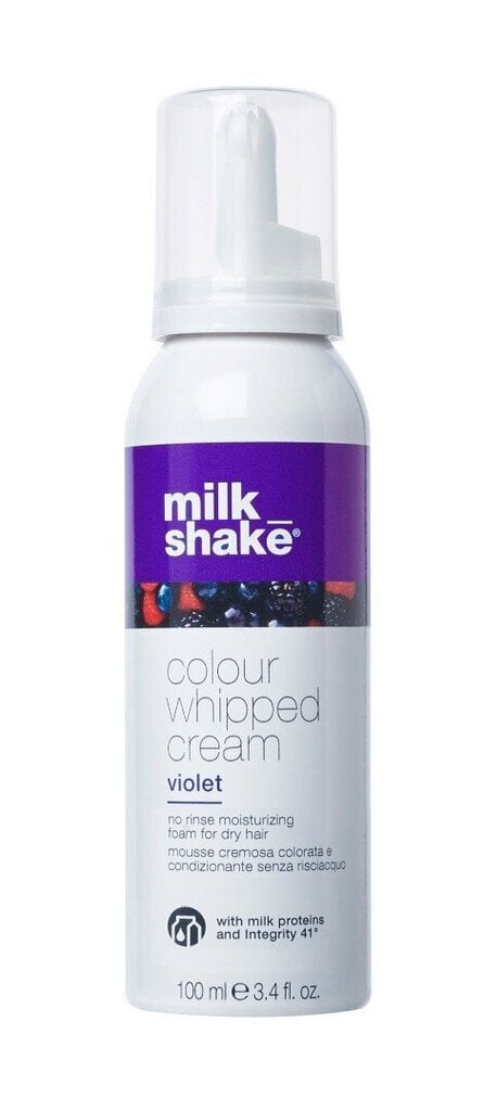 Nenuplaunamos dažomosios plaukų putos Milkshake Colour Whipped Cream 100 ml, Violet kaina ir informacija | Plaukų dažai | pigu.lt