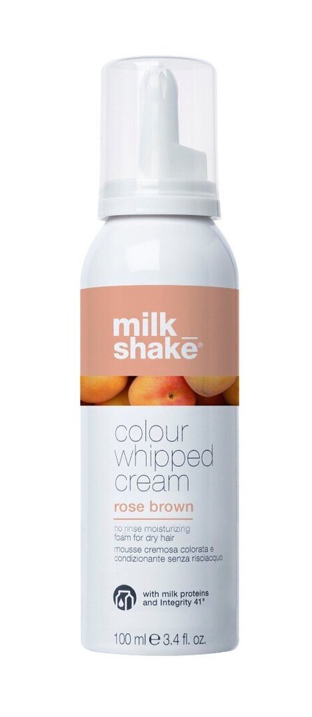 Nenuplaunamos plaukų putos Milk Shake Colour Whipped Cream Rose Brown, 100 ml kaina ir informacija | Plaukų dažai | pigu.lt
