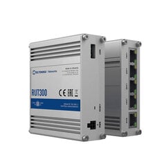 Teltonika RUT300 Ethernet Router Teltonika Industrial Ethernet Router RUT300 No Wi-Fi, 10 цена и информация | Маршрутизаторы (роутеры) | pigu.lt