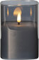 Dekoratyvinė LED žvakė Star Trading Flamme, juoda, 9 x 12,5 cm kaina ir informacija | Žvakės, Žvakidės | pigu.lt