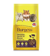 Maistas pelėms ir žiurkėnams Burgess Hamster Gerbil & Mouse Complete Food, 750 g kaina ir informacija | Maistas graužikams | pigu.lt