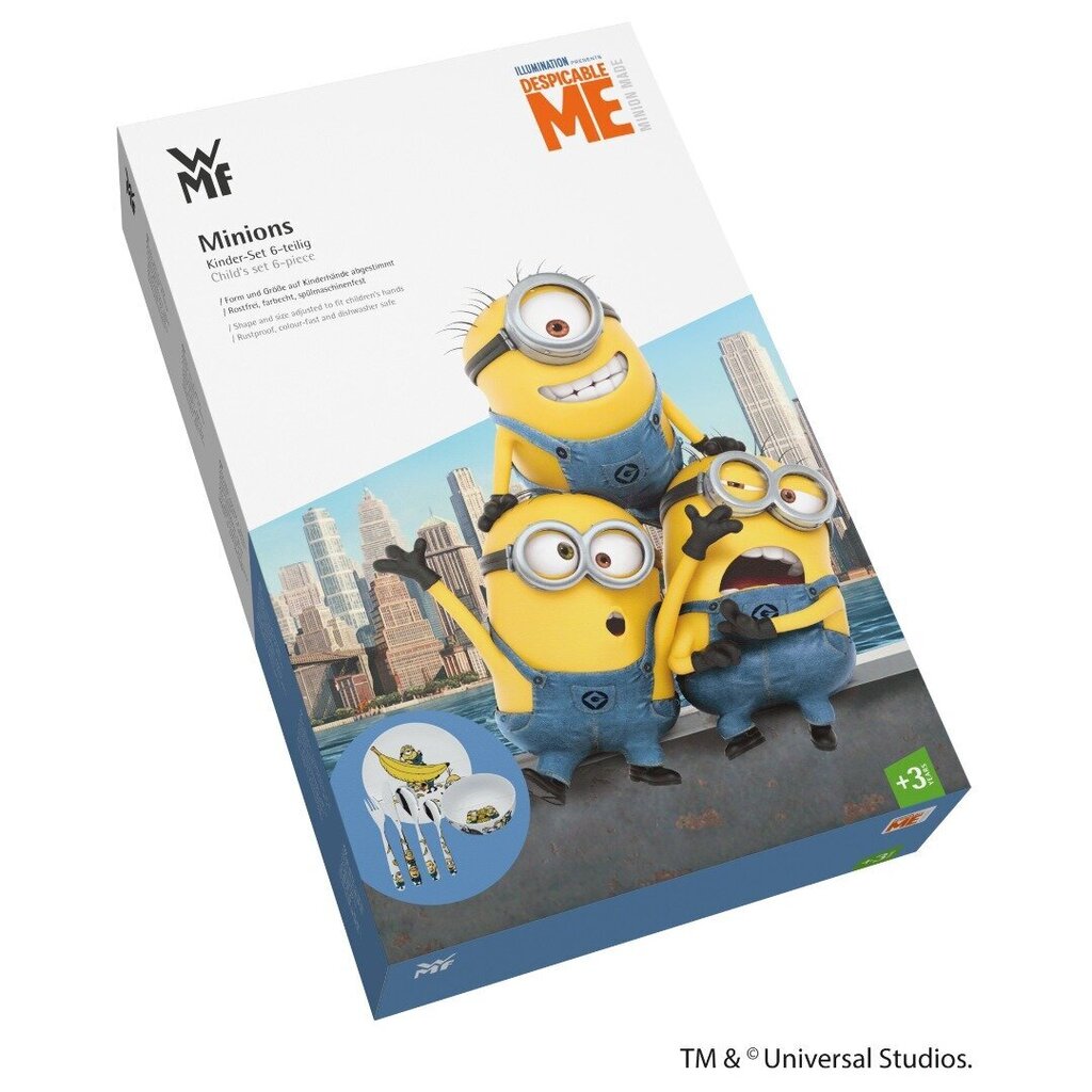 Детский набор столовых приборов WMF Minions, 6 предметов цена | pigu.lt