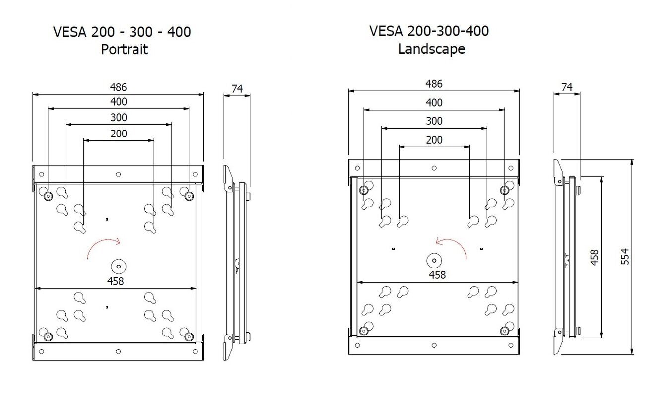 Multibrackets Wallmount Flip 50-95” kaina ir informacija | Televizorių laikikliai, tvirtinimai | pigu.lt