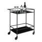 Baro vežimėlis Vita, juodas kaina ir informacija | Virtuvės ir valgomojo stalai, staliukai | pigu.lt