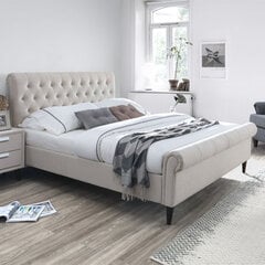 Кровать Lucia 160x200cм, бежевая цена и информация | Кровати | pigu.lt