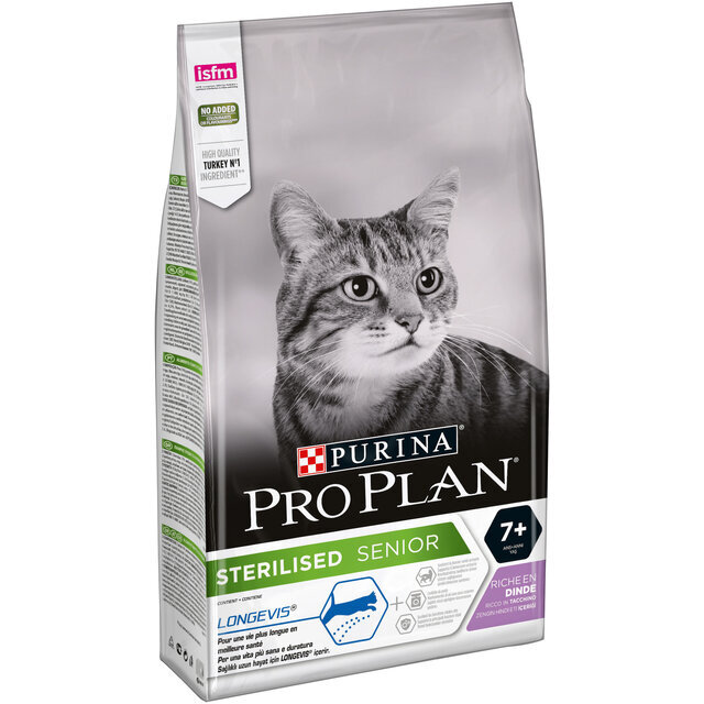 Purina Pro Plan sterilizuotoms katėms su kalakutiena, 1,5 kg kaina ir informacija | Sausas maistas katėms | pigu.lt