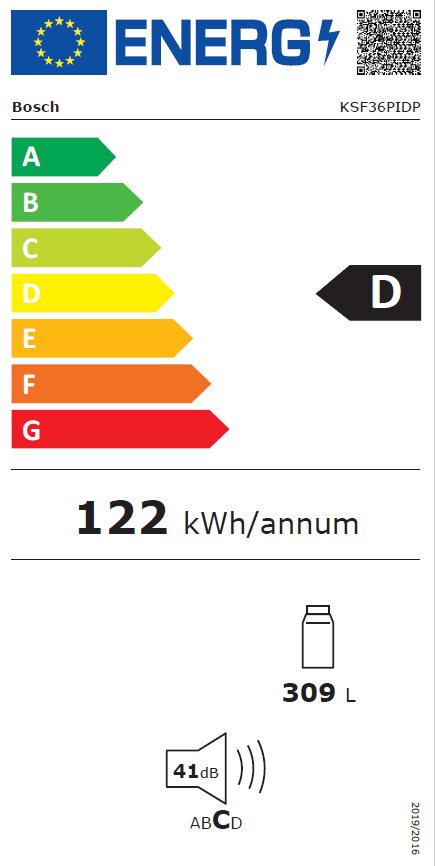 Bosch KSF36PIDP kaina ir informacija | Šaldytuvai | pigu.lt