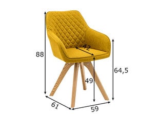 Kėdė Tool, geltona kaina ir informacija | Virtuvės ir valgomojo kėdės | pigu.lt