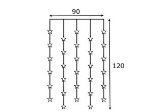 Световая завеса Star 90x120см цена и информация | Гирлянды | pigu.lt