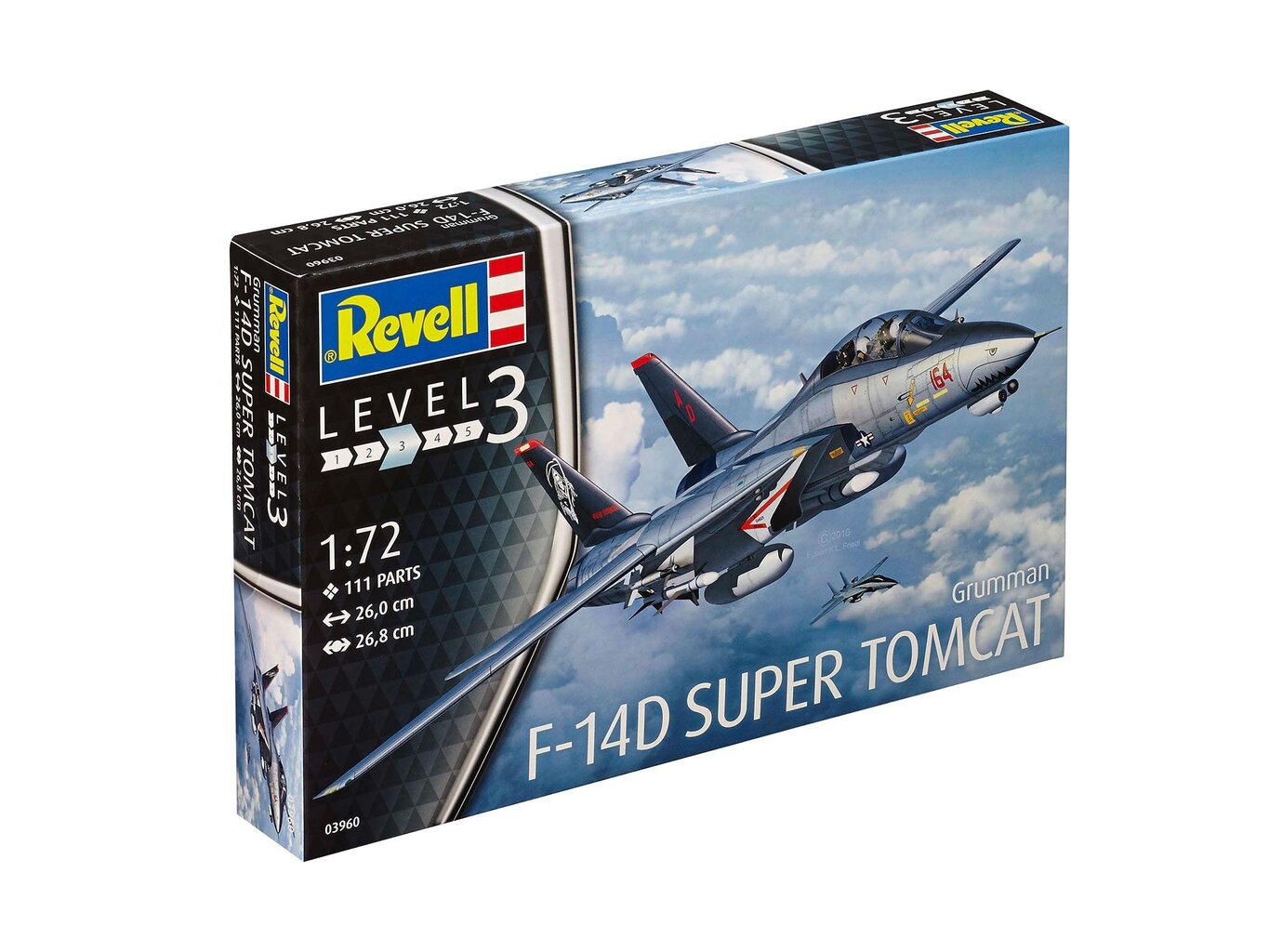 Lėktuvas Revell F14D Super Tomcat, pilkas kaina ir informacija | Žaislai berniukams | pigu.lt