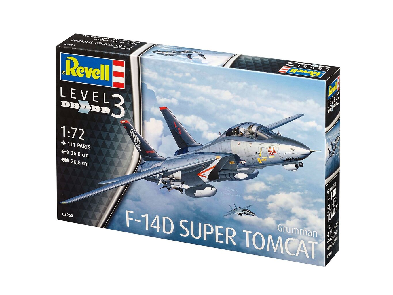 Lėktuvas Revell F14D Super Tomcat, pilkas kaina ir informacija | Žaislai berniukams | pigu.lt