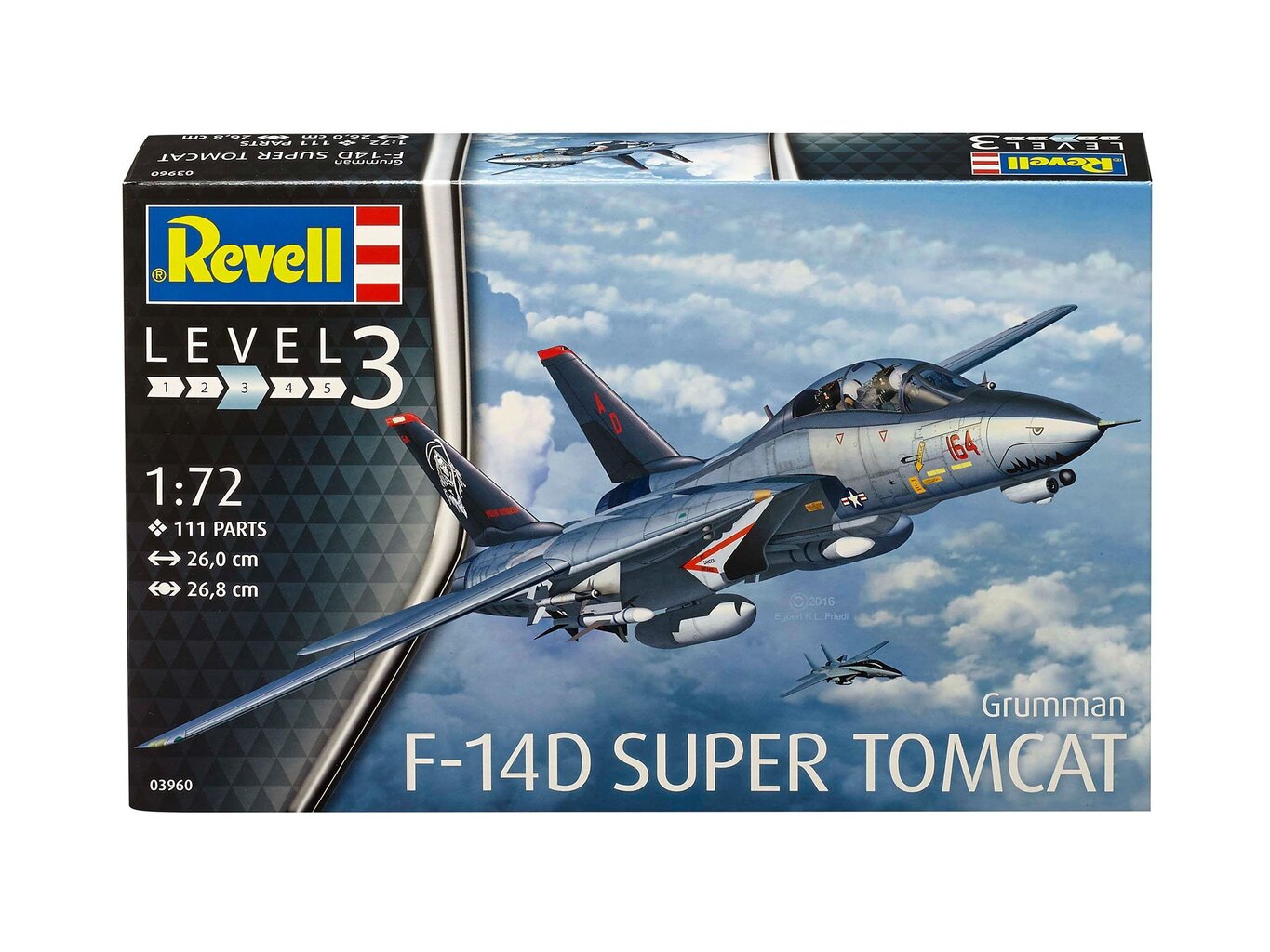 Lėktuvas Revell F14D Super Tomcat, pilkas kaina ir informacija | Žaislai berniukams | pigu.lt