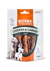 BOXBY užkandžiai šunims saldūs vištiena ir morkos 100g kaina ir informacija | Skanėstai šunims | pigu.lt