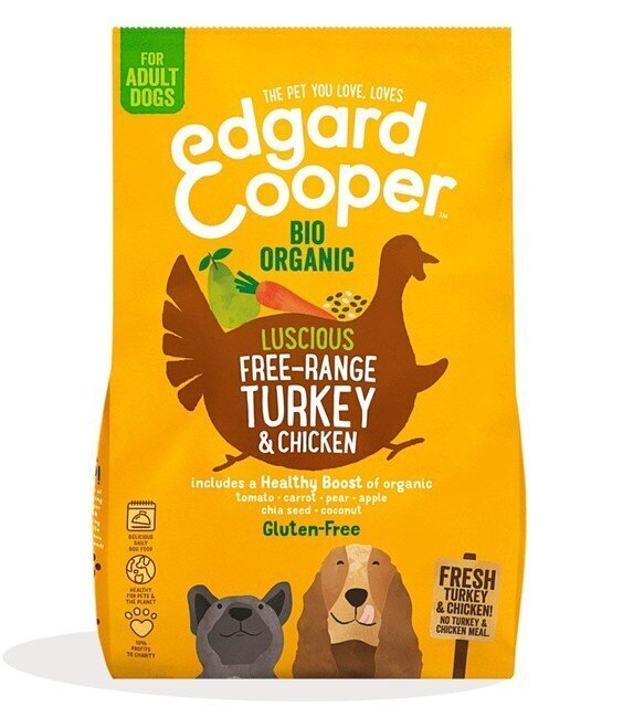 Edgard&Cooper Bio Organic suaugusiems šunims su kalakutiena ir vištiena, 7 kg kaina ir informacija | Sausas maistas šunims | pigu.lt