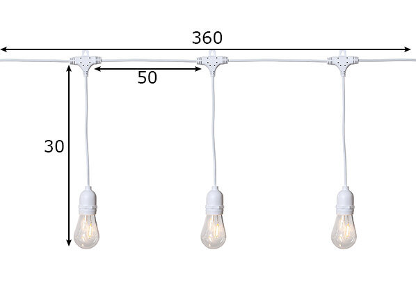 Girlianda 10 LED, 5 m kaina ir informacija | Girliandos | pigu.lt