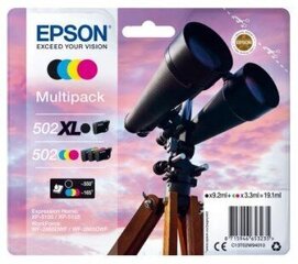 Epson 502 XL, juoda+geltona/cyan/magenta kaina ir informacija | Kasetės rašaliniams spausdintuvams | pigu.lt