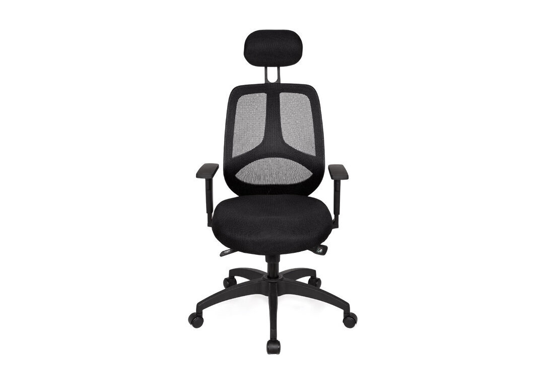 Darbo kėdė Deluxe, juoda kaina ir informacija | Biuro kėdės | pigu.lt