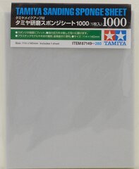 Шлифовальная губка (на поролоновой основе) с зернистостью Tamiya - 1000, 87149 цена и информация | Инвентарь для уборки и принадлежности | pigu.lt